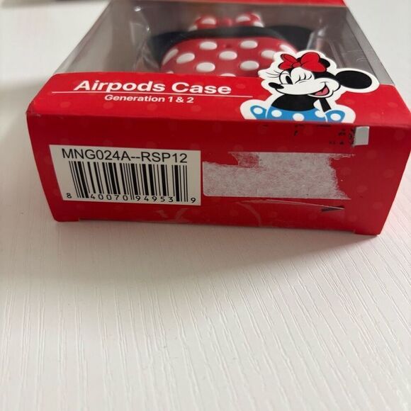 Disney Minnie Mouse AirPods 1st - 2nd Generation Case with Attached Clip NEW - Picture 5 of 6